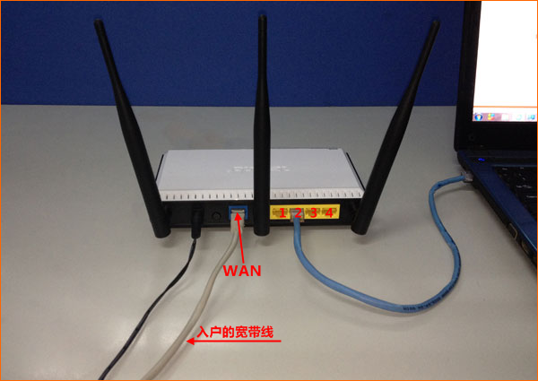 宽带是入户网线接入时，正确连接迅捷(fast)路由器